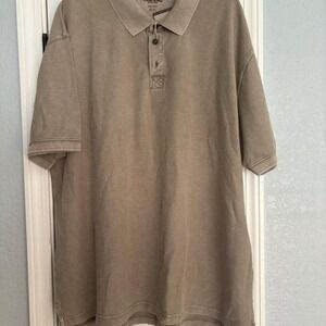 RedHead Mens Polo Shirt 2XL Tan Short Sleeve Casual Workwear Outdoor